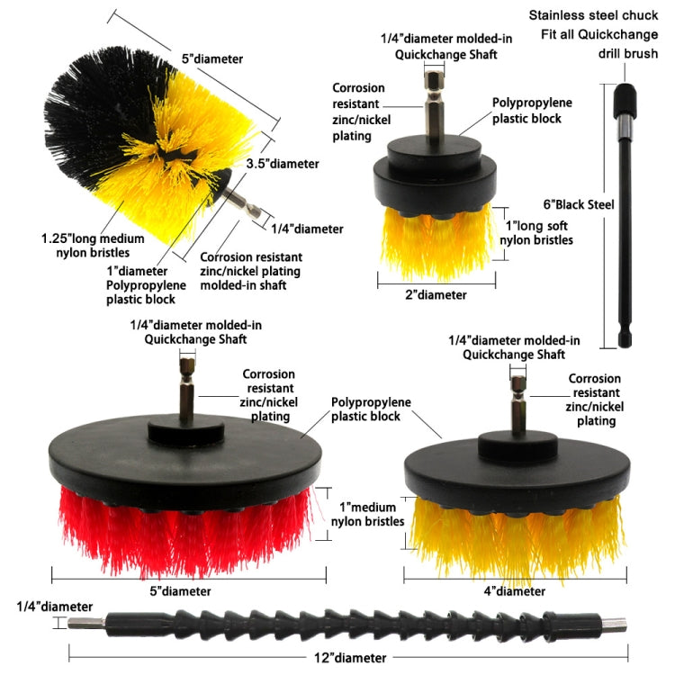 Kit di cuscinetti per dischi abrasivi esagonali in nylon per uso domestico 19 in 1, 19 in 1