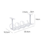 Rastrelliera per cavi, fondo del tavolo, cestino sospeso, scaffale per organizzare il rack di stoccaggio per schede cavi plug-in