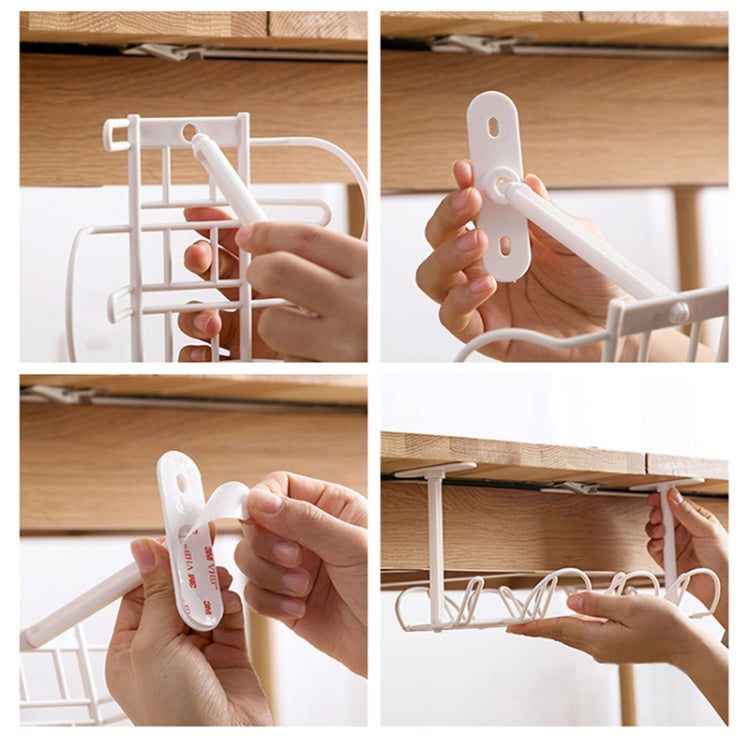 Rastrelliera per cavi, fondo del tavolo, cestino sospeso, scaffale per organizzare il rack di stoccaggio per schede cavi plug-in