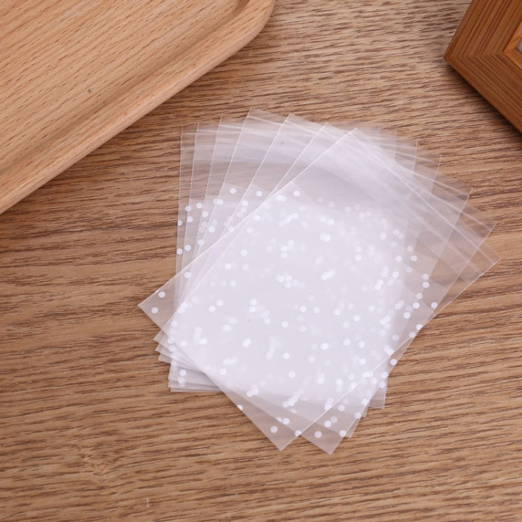 Sacchetti di cellophane trasparente in plastica da 100 pezzi Sacchetti regalo per biscotti con caramelle a pois con sacchetti autoadesivi fai-da-te Celofan per la festa, 5.5x5.5cm, 7x7cm, 8x10cm, 10x10cm, 10x15cm
