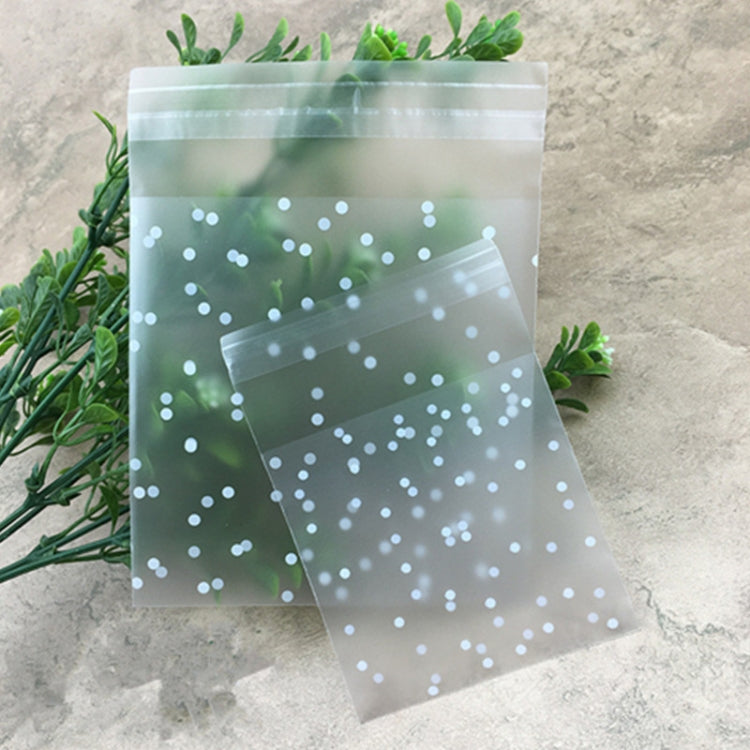 Sacchetti di cellophane trasparente in plastica da 100 pezzi Sacchetti regalo per biscotti con caramelle a pois con sacchetti autoadesivi fai-da-te Celofan per la festa, 5.5x5.5cm, 7x7cm, 8x10cm, 10x10cm, 10x15cm