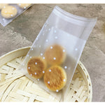Sacchetti di cellophane trasparente in plastica da 100 pezzi Sacchetti regalo per biscotti con caramelle a pois con sacchetti autoadesivi fai-da-te Celofan per la festa, 5.5x5.5cm, 7x7cm, 8x10cm, 10x10cm, 10x15cm