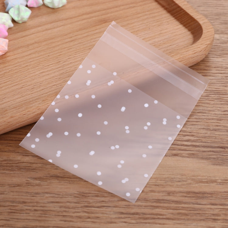 Sacchetti di cellophane trasparente in plastica da 100 pezzi Sacchetti regalo per biscotti con caramelle a pois con sacchetti autoadesivi fai-da-te Celofan per la festa, 5.5x5.5cm, 7x7cm, 8x10cm, 10x10cm, 10x15cm