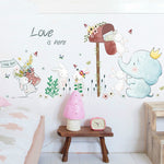 Adesivi murali decorativi con layout di scuola materna sul comodino della camera dei bambini carini dei cartoni animati, Cartoon Cute