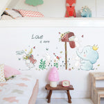 Adesivi murali decorativi con layout di scuola materna sul comodino della camera dei bambini carini dei cartoni animati, Cartoon Cute