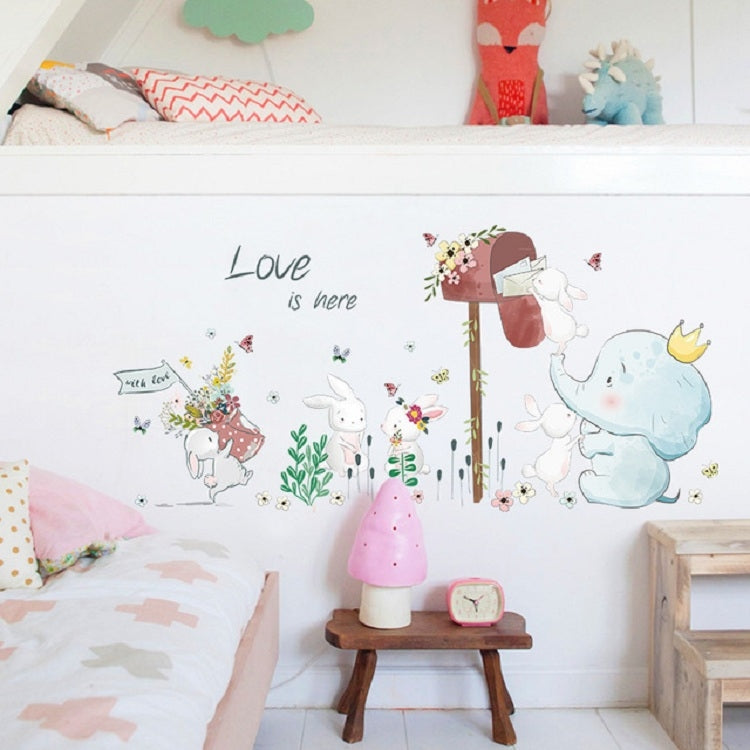 Adesivi murali decorativi con layout di scuola materna sul comodino della camera dei bambini carini dei cartoni animati, Cartoon Cute