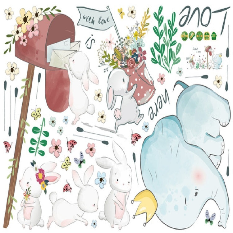 Adesivi murali decorativi con layout di scuola materna sul comodino della camera dei bambini carini dei cartoni animati, Cartoon Cute