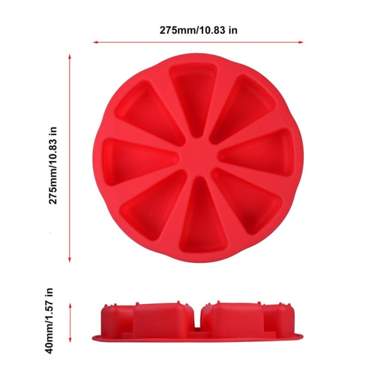 Strumento di cottura per stampi per dolci in silicone a forma di triangolo a otto punti in silicone fai-da-te, consegna colore casuale, Eight-point Triangle Mould