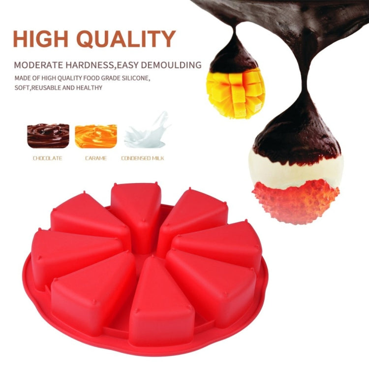 Strumento di cottura per stampi per dolci in silicone a forma di triangolo a otto punti in silicone fai-da-te, consegna colore casuale, Eight-point Triangle Mould