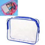 Borse da viaggio portatili in PVC con cerniera Borsa per trucco trasparente impermeabile, S, M, L, 3Pcs Set