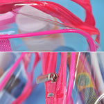 Borse da viaggio portatili in PVC con cerniera Borsa per trucco trasparente impermeabile, S, M, L, 3Pcs Set