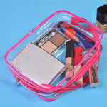 Borse da viaggio portatili in PVC con cerniera Borsa per trucco trasparente impermeabile, S, M, L, 3Pcs Set