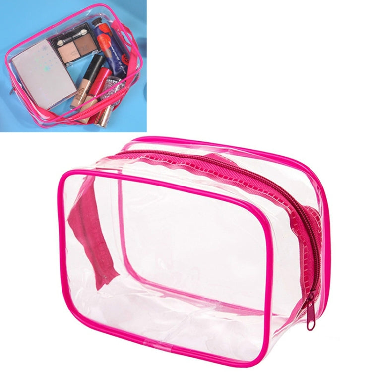 Borse da viaggio portatili in PVC con cerniera Borsa per trucco trasparente impermeabile, S, M, L, 3Pcs Set