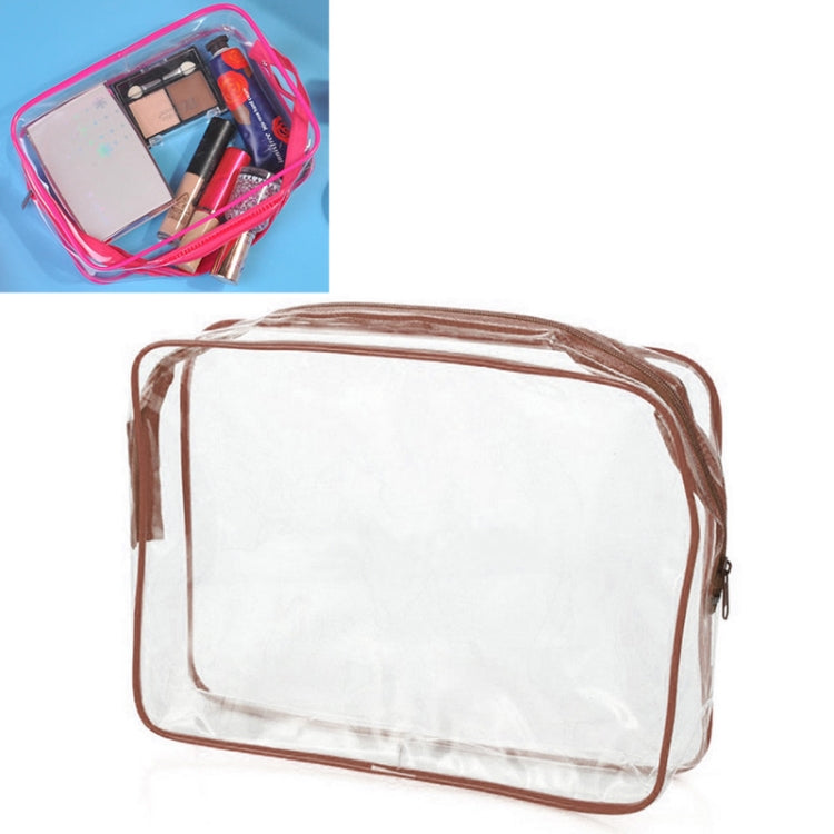 Borse da viaggio portatili in PVC con cerniera Borsa per trucco trasparente impermeabile, S, M, L, 3Pcs Set