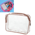 Borse da viaggio portatili in PVC con cerniera Borsa per trucco trasparente impermeabile, S, M, L, 3Pcs Set