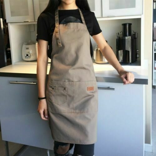 Grembiule in tela da 2 pezzi, tè al latte, caffetteria, pasticceria, ristorante, moda, tuta per uomo e donna