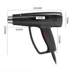 Strumento per pellicole ad aria calda industriale Hilda ad aria calda ad alta temperatura, 2000W, 1800W, Three Wind Nozzles