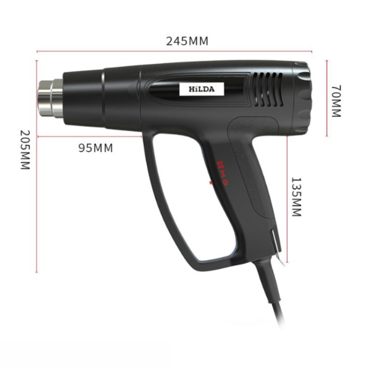Strumento per pellicole ad aria calda industriale Hilda ad aria calda ad alta temperatura, 2000W, 1800W, Three Wind Nozzles