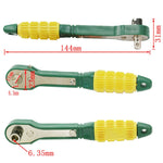 Mini chiave a cricchetto rapida giallo verde, Mini Ratchet Wrench
