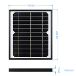 Pannello solare monocristallino 5,5V 6W con vetro temperato