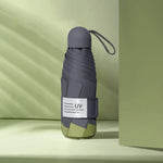 LY-0621 Ombrello cinque pieghe a otto ossa Ombrello solare semplice con colla nera, Eight-bone Turmeric, Eight-bone Midsummer Pink, Eight-bone Haze Blue, Eight-bone Matcha Green, Eight-bone Navy, Eight-bone Ink Green