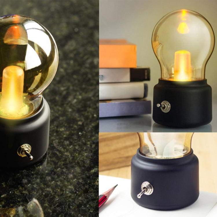 Luce notturna creativa per armadio da cucina con atmosfera da comodino USB con ricarica retrò