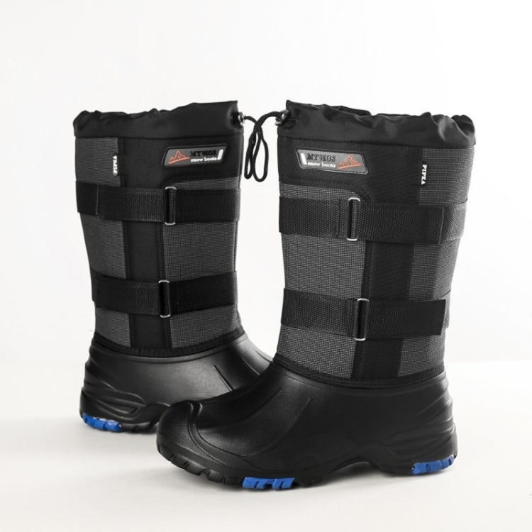 Scarpe da neve da uomo invernali per esterni Stivali da neve alti con chiodi in acciaio antiscivolo caldi, 41, 42, 43, 44, 45, 46