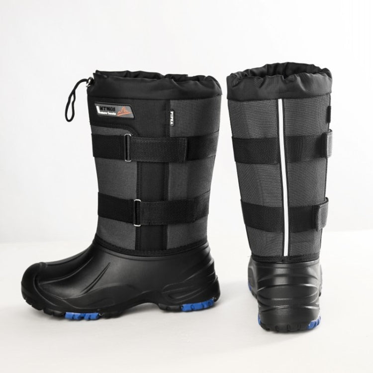 Scarpe da neve da uomo invernali per esterni Stivali da neve alti con chiodi in acciaio antiscivolo caldi, 41, 42, 43, 44, 45, 46