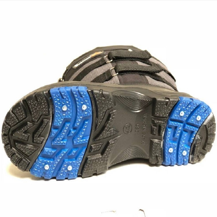 Scarpe da neve da uomo invernali per esterni Stivali da neve alti con chiodi in acciaio antiscivolo caldi, 41, 42, 43, 44, 45, 46