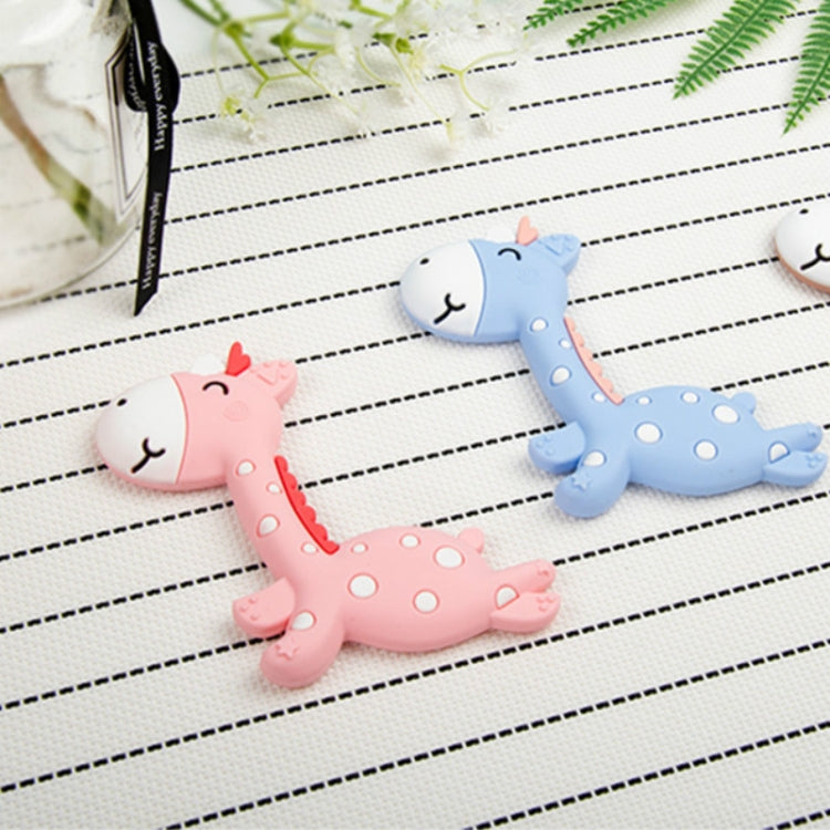 Cartoon Fawn Baby Massaggiagengive Training Bite Molar Rod Giocattolo in silicone Forniture per madre e bambino, Fawn Pink, Fawn Blue, Fawn Brown