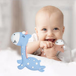 Cartoon Fawn Baby Massaggiagengive Training Bite Molar Rod Giocattolo in silicone Forniture per madre e bambino, Fawn Pink, Fawn Blue, Fawn Brown