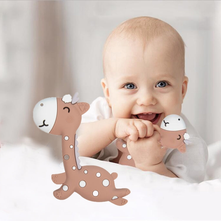 Cartoon Fawn Baby Massaggiagengive Training Bite Molar Rod Giocattolo in silicone Forniture per madre e bambino, Fawn Pink, Fawn Blue, Fawn Brown