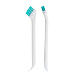 2 set 2 in 1 spazzola per pulizia degli spazi vuoti per porte e finestre a doppia testa, con raschietto per coda, 2 Sets 2 in 1