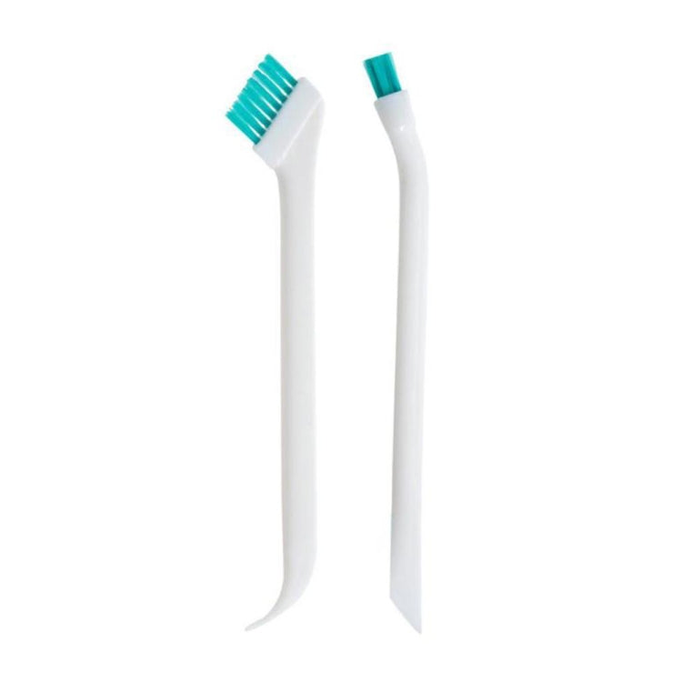 2 set 2 in 1 spazzola per pulizia degli spazi vuoti per porte e finestre a doppia testa, con raschietto per coda, 2 Sets 2 in 1