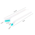 2 set 2 in 1 spazzola per pulizia degli spazi vuoti per porte e finestre a doppia testa, con raschietto per coda, 2 Sets 2 in 1