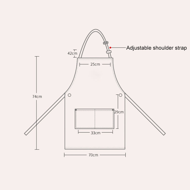 Grembiule in denim senza maniche, tuta da cucina in denim blu con cavezza, 71x65cm