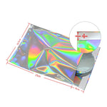 100 pezzi/set Buste in plastica autosigillanti laser Sacchetti postali Sacchetti per confezioni regalo, 11.5cmx16.5cm+4cm, 16.5cmx23cm+4cm, 23cmx32.5cm+4cm, 35cmx40cm+4cm
