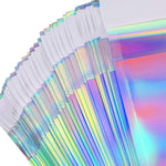 100 pezzi/set Buste in plastica autosigillanti laser Sacchetti postali Sacchetti per confezioni regalo, 11.5cmx16.5cm+4cm, 16.5cmx23cm+4cm, 23cmx32.5cm+4cm, 35cmx40cm+4cm