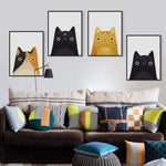 Simpatico gatto e avatar Poster Stampa Tela Pittura Decorazione artistica per la casa, 21×30, 30×40, 40×50, 50×70