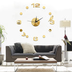 Orologio da parete artistico Sfondo Adesivi murali Adesivi murali TV 3D Orologio da parete con foglie di uccelli Accessori per la casa