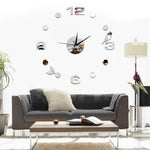 Orologio da parete artistico Sfondo Adesivi murali Adesivi murali TV 3D Orologio da parete con foglie di uccelli Accessori per la casa
