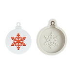 Stampo in silicone per fondente modellante serie natalizia per cottura fai-da-te, Christmas Leaves, Christmas Snowflake, Christmas Round Snowflake Shape, Christmas Tree