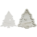 Stampo in silicone per fondente modellante serie natalizia per cottura fai-da-te, Christmas Leaves, Christmas Snowflake, Christmas Round Snowflake Shape, Christmas Tree