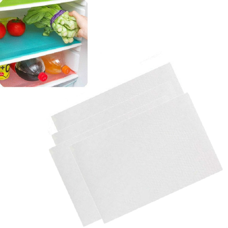 4 pezzi/set Tappetino per frigorifero antivegetativo antibatterico lavabile impermeabile ecologico, Transparent White, Transparent Green, Transparent Pink, Transparent Blue, Blue, Green, Pink