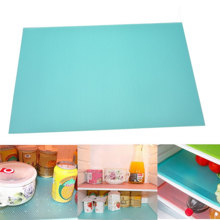 4 pezzi/set Tappetino per frigorifero antivegetativo antibatterico lavabile impermeabile ecologico, Transparent White, Transparent Green, Transparent Pink, Transparent Blue, Blue, Green, Pink