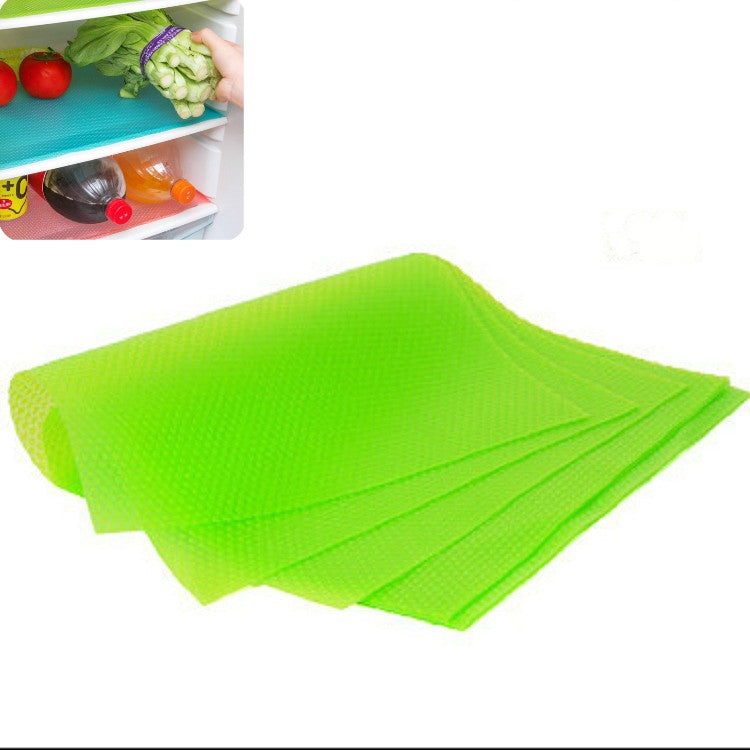 4 pezzi/set Tappetino per frigorifero antivegetativo antibatterico lavabile impermeabile ecologico, Transparent White, Transparent Green, Transparent Pink, Transparent Blue, Blue, Green, Pink
