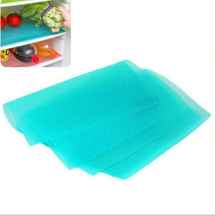 4 pezzi/set Tappetino per frigorifero antivegetativo antibatterico lavabile impermeabile ecologico, Transparent White, Transparent Green, Transparent Pink, Transparent Blue, Blue, Green, Pink