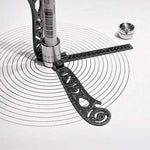 Righello da disegno multifunzionale Strumento di disegno creativo Righello per bussola magnetica