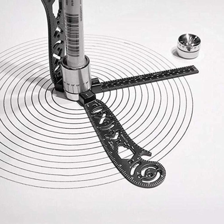 Righello da disegno multifunzionale Strumento di disegno creativo Righello per bussola magnetica