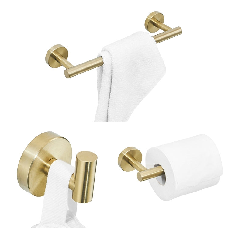 3 in 1 portasciugamani in acciaio inossidabile opaco 304 portasciugamani in carta gancio accessori da bagno set doccia da bagno, Silver, Gold, Black